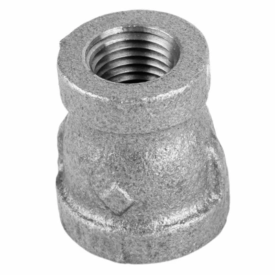 3/8 X 1/8 Inch Black Pipe Reducing Coupling - Durable Black Iron Fitting