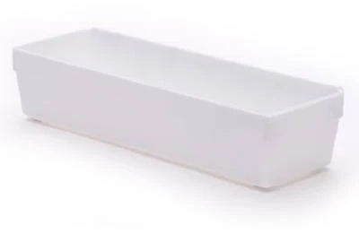 Plastic Drawer Organizer, White, 9 x 3 x 2-In.