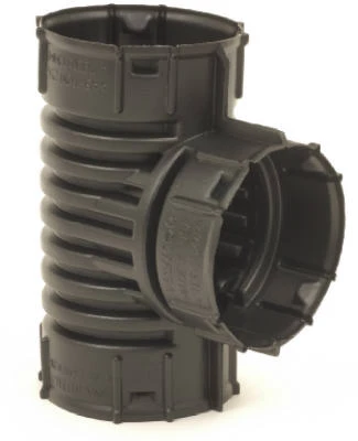 Poly Snap Drain Tube Tee, 4 In.