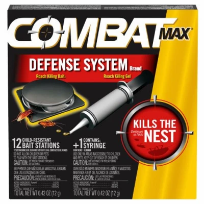 COMBAT Dual Attack Superbait Roach-Killing Gel Insecticide, 12-Pk.