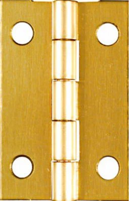 2-Pk., 1-1/2 x 1 In. Hinges, Light-Duty, Brass