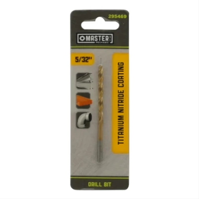 5/32 Inch by 3-1/8 Inch High-Speed Steel Drill Bit with Titanium Nitride Coating