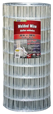 Galvanized Welded Wire Fence, 4 x 2-In. Mesh, 36-In. x 100-Ft.