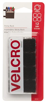 7/8" BLK Velcro Square