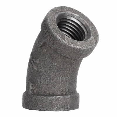 1/8 Inch Black Pipe 45 Degree Elbow Fitting For Gas And Air Applications