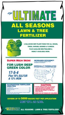 All-Season Lawn & Tree Fertilizer, 19-4-2, Covers 5,000-Sq. Ft.