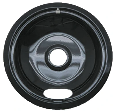 Electric Range Drip Pan, A Series Plug-In Element, Non-Stick Porcelain, 6 In.