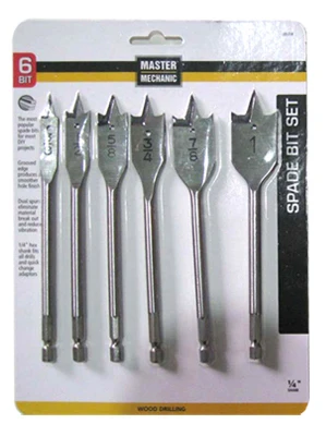 6-Pc. Spade Drill Bit Set
