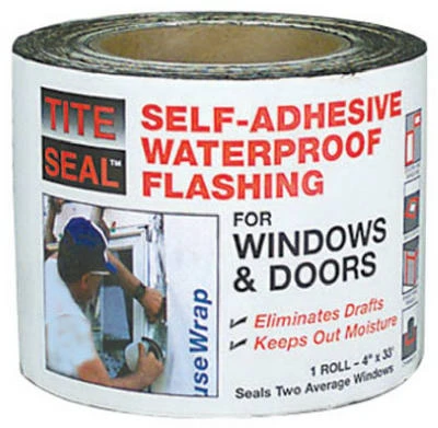 Flashing, Window & Door, Self-Adhesive, Waterproof, 4-In. x 33-Ft.