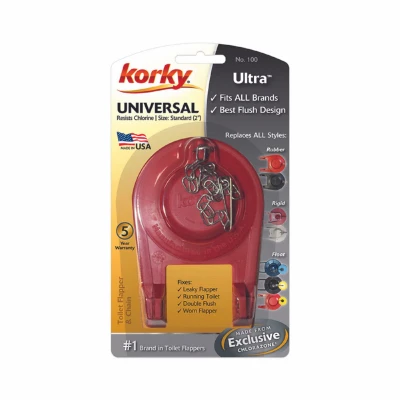 Ultra Universal High Performance 2 Inch Toilet Flapper Red 100bp