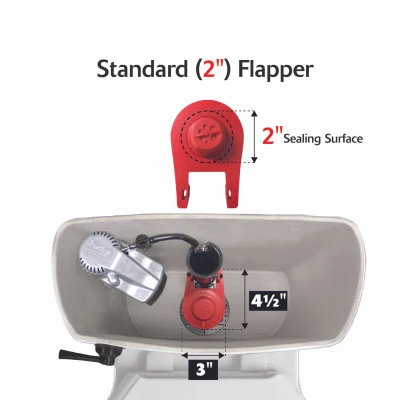 Ultra Universal High Performance 2 Inch Toilet Flapper Red 100bp