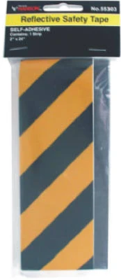 Yellow/black Reflective Safety Tape, 2" X 24" For Home And Office Use