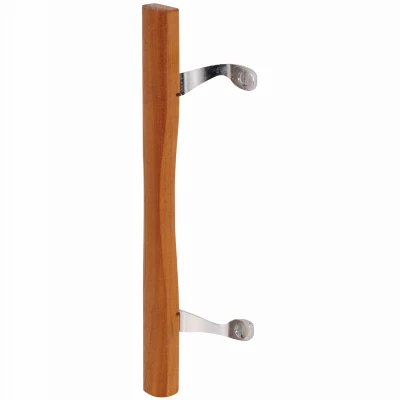 Sliding Patio Door Wood Pull, Chrome Plated Brackets