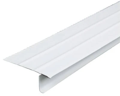 Drip Edge, Aluminum, White, 2.43 x 1 In. x 10 Ft.