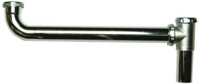 Chrome 2-bowl End Outlet Drain, 22 Gauge, 1-1/2" O.d. Tube