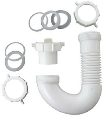 Flexible Drain J Bend With Hi-line Adapter, 1-1/4" Or 1-1/2" O.d.