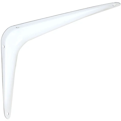 Steel Shelf Bracket, White, 6 x 8 In.