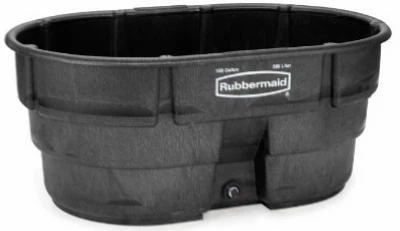 Stock Tank, Black Weather & Crack-Resistant Structural Foam Plastic, 150-Gals.