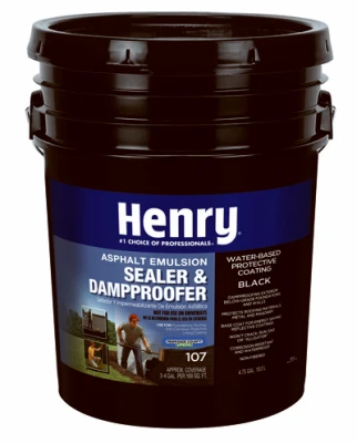 107 Protective Waterproofing Coating, Asphalt Emulsion, 5-Gallons