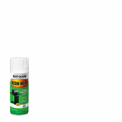 7751830 White Satin High Heat Spray Paint 12 Oz For Metal & Grills