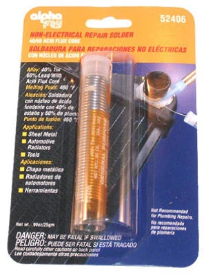 Leaded Non-Electrical Solder, 0.9-oz., .062-Diameter