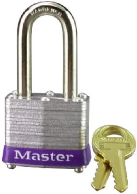 1-1/2 In. Keyed Laminated Padlock, 2-In. Long Shackle