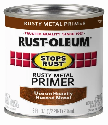 Stops Rust Rusty Metal Primer, Red/brown, 1/2 Pint Oil-based