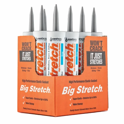 Window Sealant, Gray Acrylic Rubber, 10.5-oz.