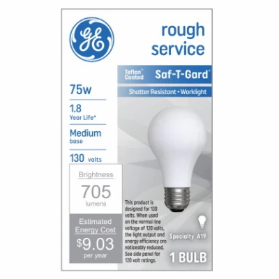 75-Watt Rough Service Light Bulb