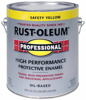 Professional Enamel Paint, Safety Yellow, Not VOC-Compliant, 1-Gallon