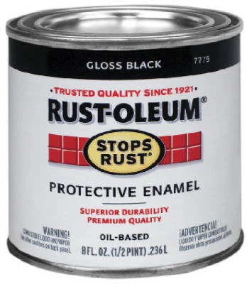 Stops Rust 1/2-Pint Gloss Black Enamel