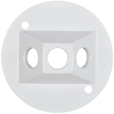 Weatherproof Round Lampholder Cover, White