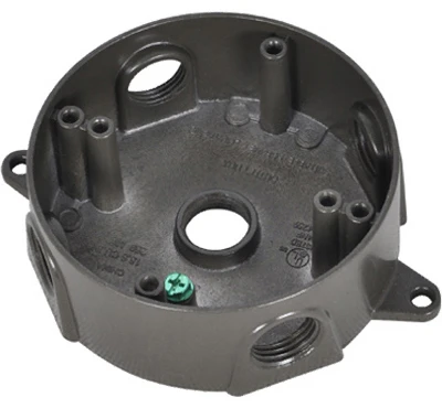 Bronze Weatherproof Round Electrical Outlet Box for Outdoor Use