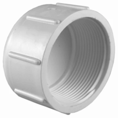 Schedule 40 PVC Pressure Pipe Cap, White, 3/4 In.