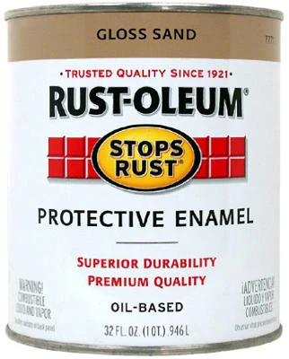 Stops Rust 1/2-Pint Gloss Sand Enamel