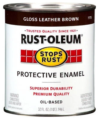Stops Rust 1/2-Pint Gloss Leather Brown Enamel