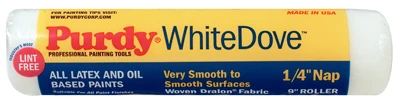 White Dove Paint Roller Cover, 9 x 1/4 In. Nap