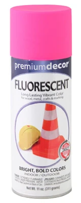 Premium Decor Fluorescent Spray Paint, Electric Pink, 11 oz.