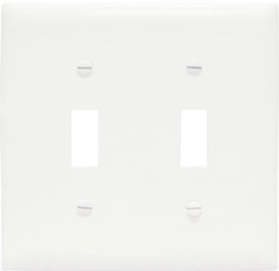 WHT 2G 2TOG Wall Plate