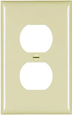 Pass & Seymour Ivory Duplex Nylon Wall Plate, Junior Jumbo, 1 Gang, 3.125" X 4.87"
