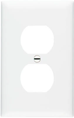 Pass & Seymour 1-Gang, 1-Duplex Outlet Nylon Wall Plate, White