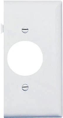 Pass and Seymour Single Outlet End Section Nylon Wall Plate White