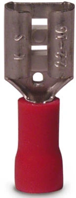 Female Disconnect, Vinyl Insulated Barrel, 22-18 AWG, 100-Pk.