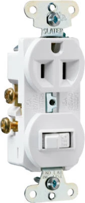 Pass & Seymour Combination Switch & Outlet, White