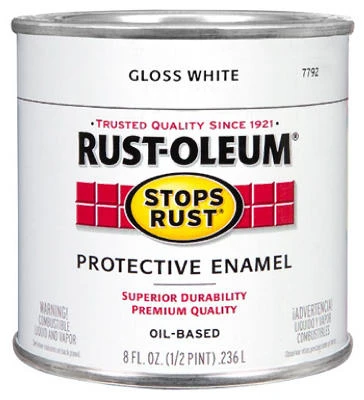 Stops Rust 1/2-Pint White Gloss Enamel