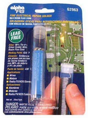 Lead-Free Electrical Solder, 0.25-oz., .032-Diameter