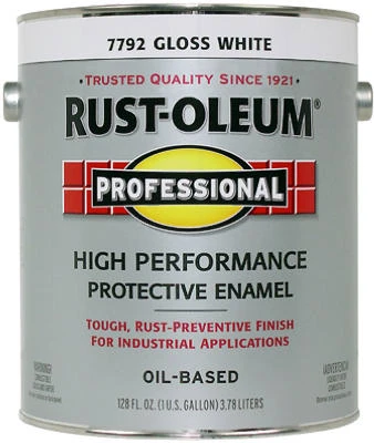 Rust-oleum Professional Oil Based Gloss Protective Rust Control Enamel, White, 1 Gallon