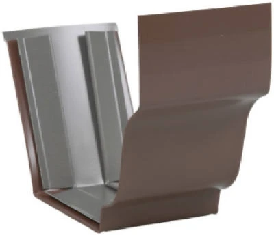 Gutter Slip Joint Connectors, Brown Aluminum, 5 In.