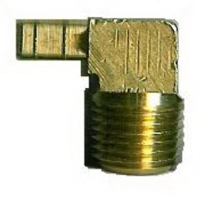 Brass Mini Hose Barb Elbow, 1/8 Id X 1/8 In. Male Pipe Thread