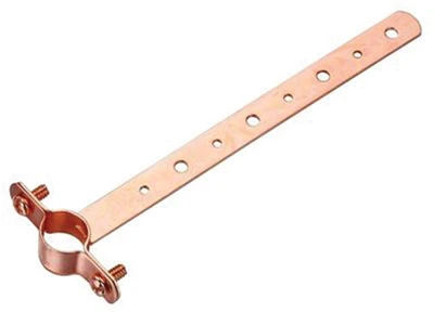 Copper-Plated Pipe Hanger, Milford Type, 1/2 x 12 In.